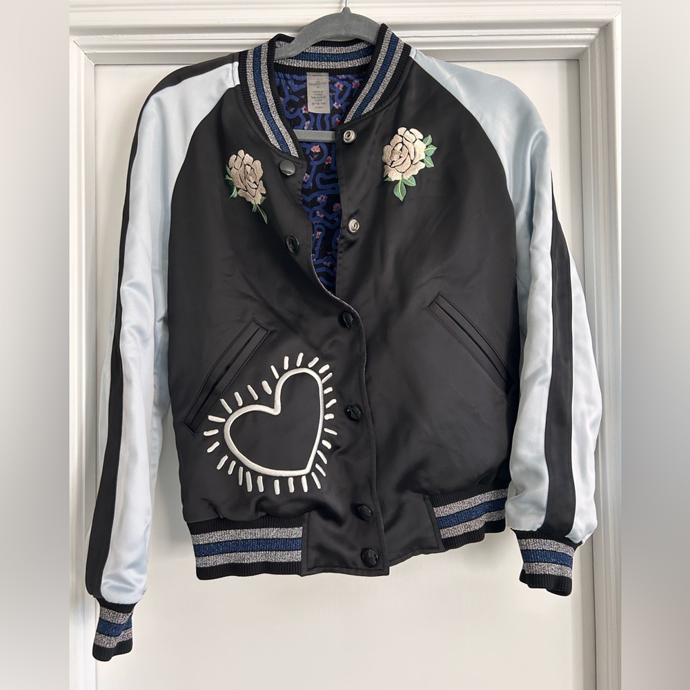 Coach Embroidered Reversible Women's Bomber Jacket